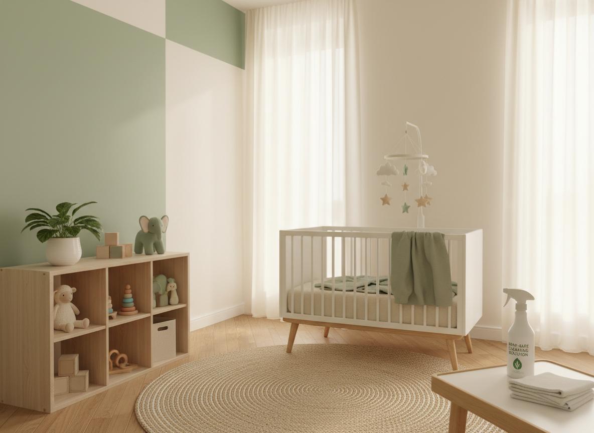 Clean nursery with baby-safe products in Land O' Lakes, FL